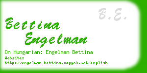bettina engelman business card